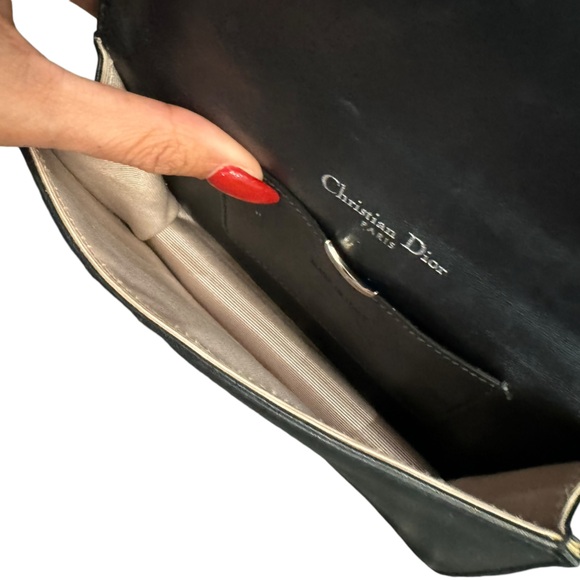 Dior DIORAMA LEATHER CROSSBODY BAG Black - Picture 13 of 14